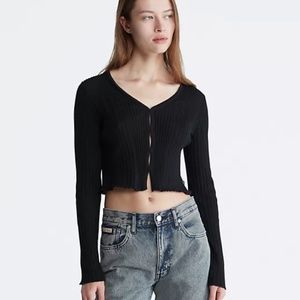 Calvin Klein - Smooth Cotton Rib Cardigan